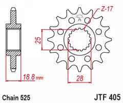 Зірка передня JT Sprockets JTF405.20