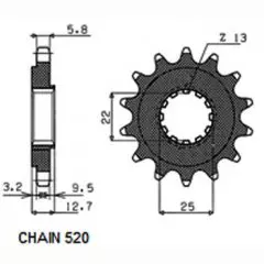 Зірка передня Sunstar SS 3A215