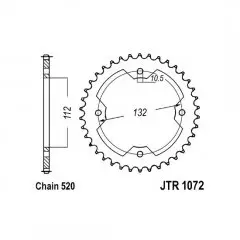 Зірка задня JT Sprockets JTR1072.38