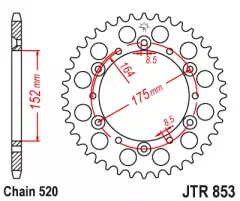 Зірка задня JT Sprockets JTR853.47