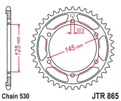 Зірка задня JT Sprockets JTR865.39