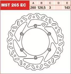 Диск гальмівний LUCAS MST265EC