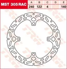 Диск гальмівний LUCAS MST305RAC