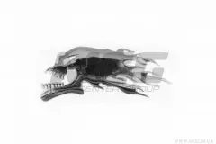 Наклейка шильдик FIRESCULL (14x5) алюміній хром (4744)