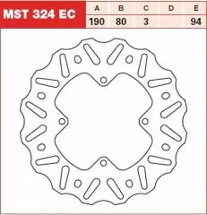 Диск гальмівний LUCAS MST324EC