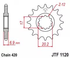 Зірка передня JT Sprockets JTF1120.15