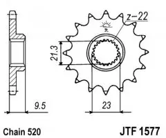 Зірка передня JT Sprockets JTF1577.15