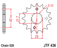 Зірка передня JT Sprockets JTF436.16