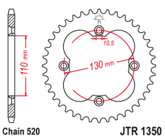 Зірка задня JT Sprockets JTR1350.36