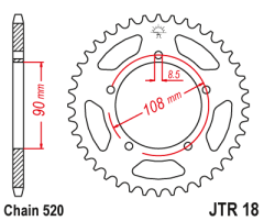 Зірка задня JT Sprockets JTR18.39