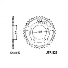 Зірка задня JT Sprockets JTR829.46