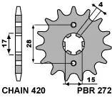 Зірка передня PBR 272.13 18NC