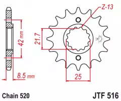 Зірка передня JT Sprockets JTF516.15