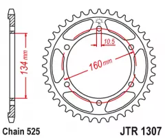 Зірка задня JT Sprockets JTR1307.41