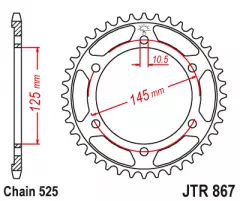 Зірка задня JT Sprockets JTR867.43