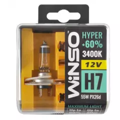 Лампа Winso H7 HYPER +60% 12V 55W PX26d комплект 2 шт.