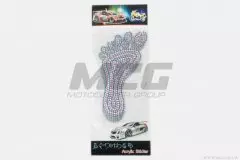 Наклейка декор FOOT (16x9) стрази рожеві