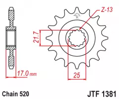 Зірка передня JT Sprockets JTF1381.15