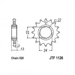 Зірка передня JT Sprockets JTF1126.16