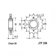 Зірка передня JT Sprockets JTF339.17