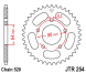 Зірка задня JT Sprockets JTR254.50
