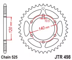 Зірка задня JT Sprockets JTR498.42
