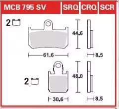 Колодки гальмівні дискові LUCAS MCB795CRQ