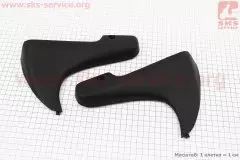 Накладка переднього амортизатора пластик комплект 2шт чорні Suzuki LETS-I (Китай)