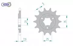 Зірка передня AFAM 22503-15