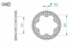 Зірка задня AFAM 92635-47