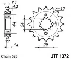 Зірка передня JT Sprockets JTF1372.17