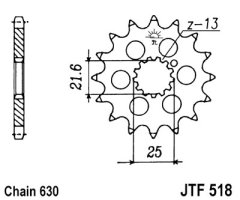 Зірка передня JT Sprockets JTF518.13