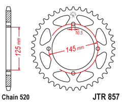 Зірка задня JT Sprockets JTR857.42