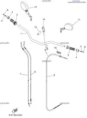 Кабель газа 2 (5YK-F6312-00-00)