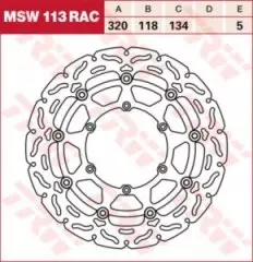 Диск гальмівний LUCAS MSW113RAC
