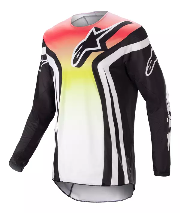Джерсі Alpinestars Racer Semi, Чорний/Червоний/Білий/Жовтий, XL