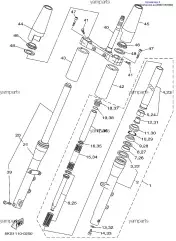 Кольцо направляющее/защитное (5BN-23193-00-00)