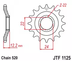 Зірка передня JT Sprockets JTF1125.15