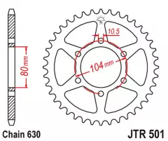 Зірка задня JT Sprockets JTR501.40
