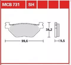 Колодки гальмівні дискові LUCAS MCB731