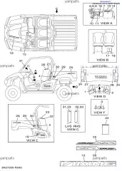 Наклейка предупредительная (франц.) (1XD-K7762-10-00)