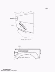 MARK,ENGINE HOOD,KAWASAK JF800 (560523850)