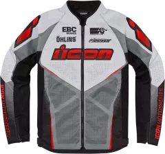 Мотокуртка Icon Hooligan Ultrabolt, Сірий/Чорний/Помаранчевий, XXL