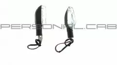 Повороти світлодіодні ЧОВЕН 3 LED чорний біле скло пара (JS)