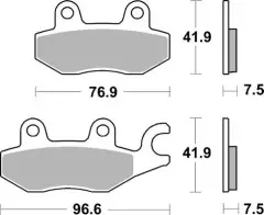 Колодки гальмівні дискові SBS KH197 RACING DUAL CARBON