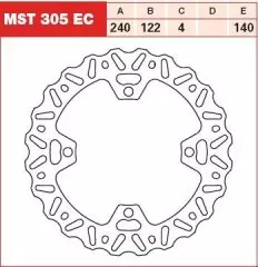 Диск гальмівний LUCAS MST305EC