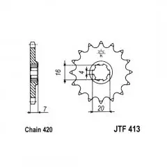 Зірка передня JT Sprockets JTF413.12