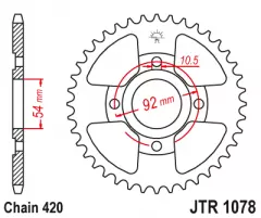 Зірка задня JT Sprockets JTR1078.60