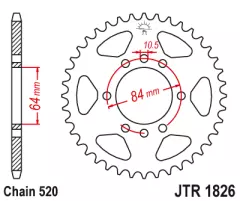 Зірка задня JT Sprockets JTR1826.37