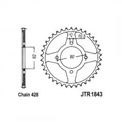 Зірка задня JT Sprockets JTR1843.49